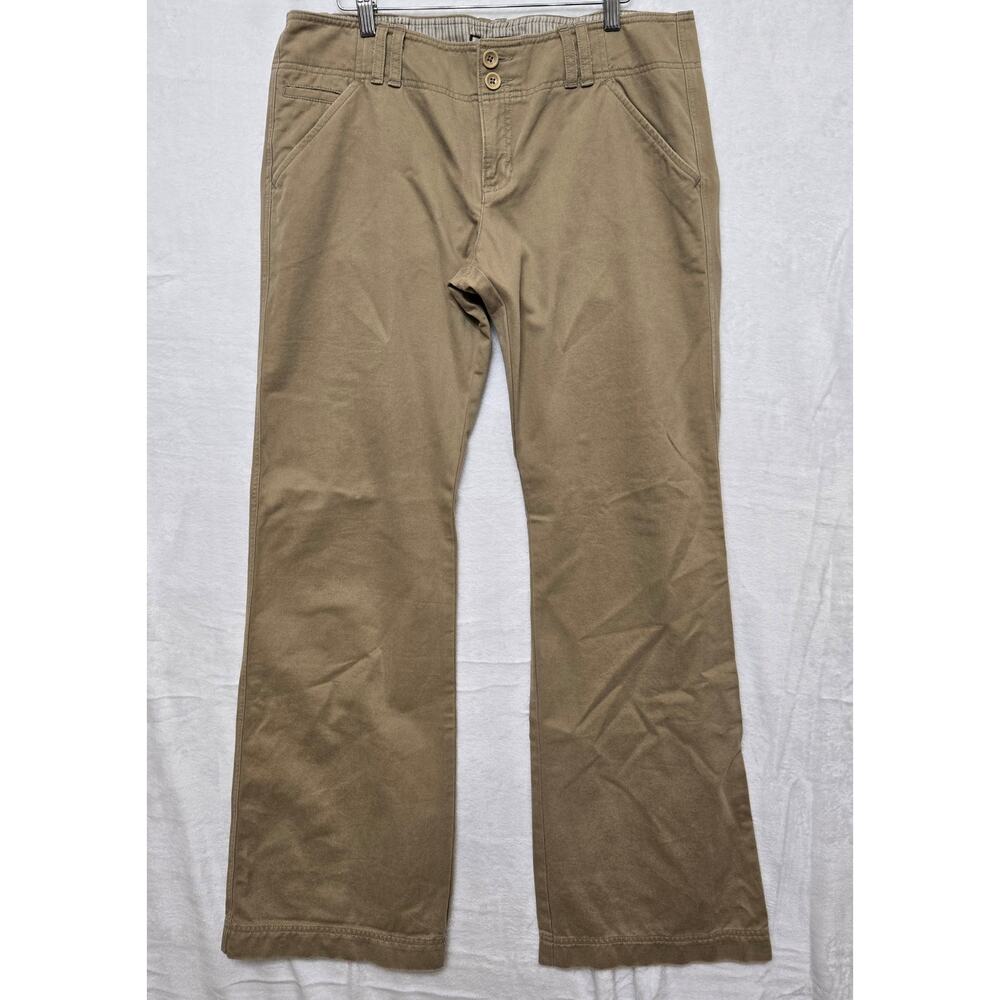 Abercrombie & Fitch Womens Vtg Y2K Preppy Academia Low Rise Flare Khaki Pants 12